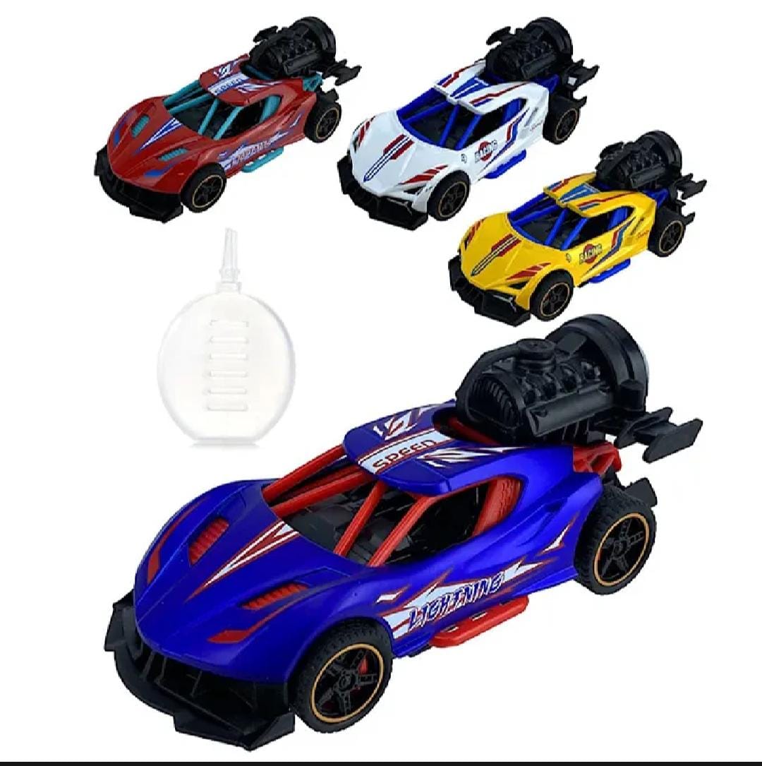 Red Beast Racer with Fog Mist Effect - Compact Metal Car with Pull-Back Speed, 5 Inch Model For Kids